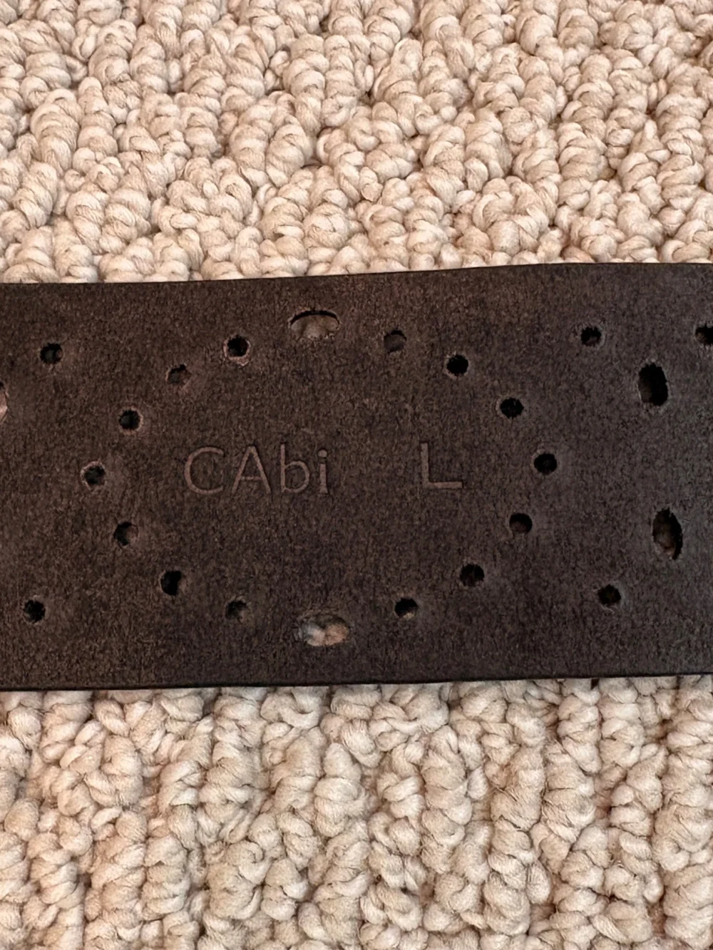 NWOT CAbi Perforated Belt, sz L